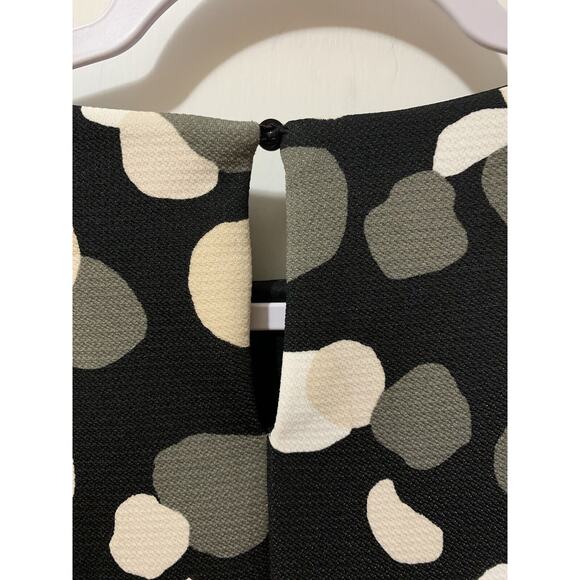 Fair Lady Stretch Sheath Black,Ivory Spot Polka Dot Dress Size 8 Vintage - Picture 11 of 12